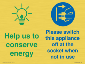 Help us to conserve energy - Unplug the kettle when finished